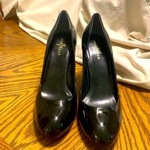 Cole Haan size 11B black patent leather heels. 4”